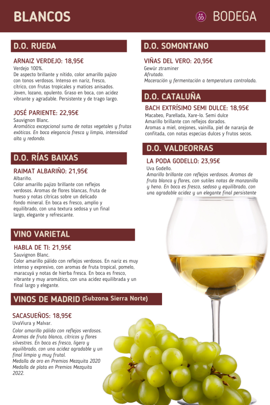 Vinos blancos